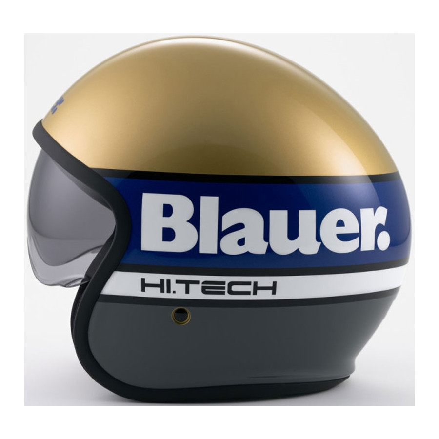 Casco Blauer Pilot 4 0 Glod Blue