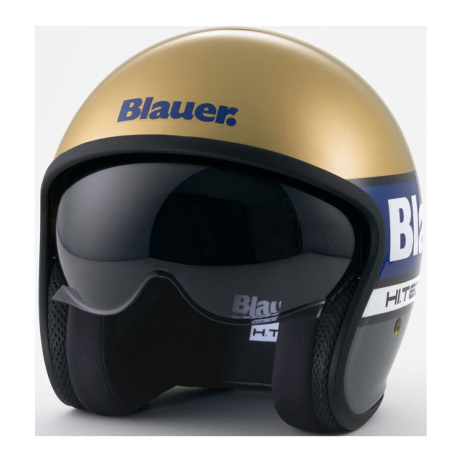 Casco Blauer Pilot 4 0 Glod Blue