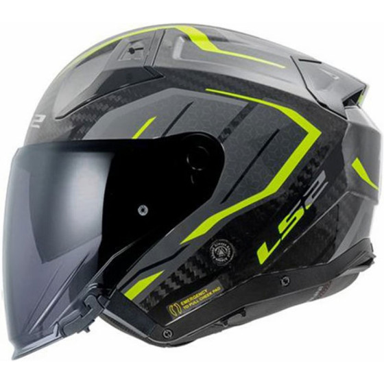 Casco LS2 OF603 Infinity II Carbon Urus Yellow