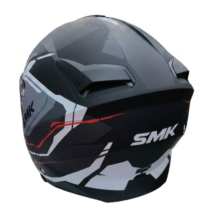 Casco SMK GTJ Escape Matt Black White Red  MA213 