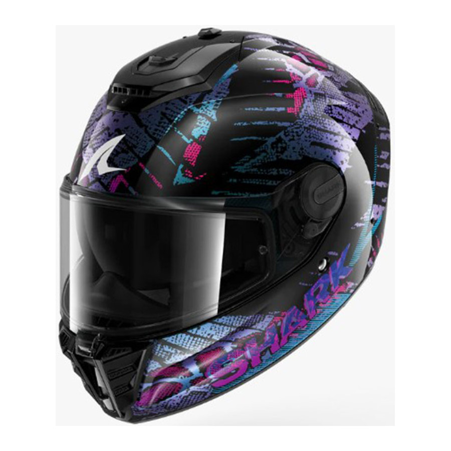 Casco Shark Spartan RS Reptaia Blue Glitter KBX