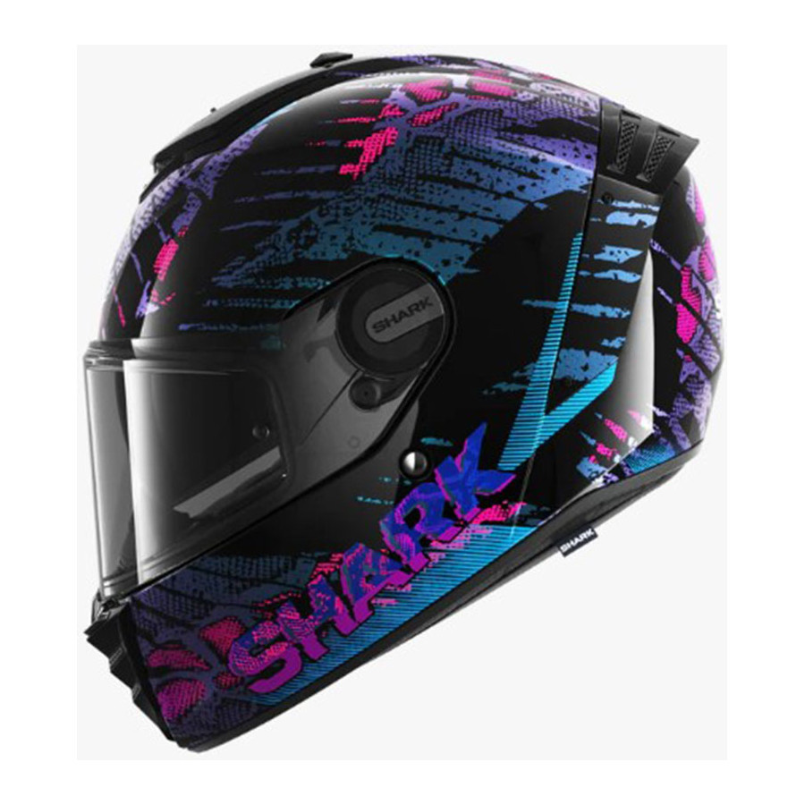 Casco Shark Spartan RS Reptaia Blue Glitter KBX