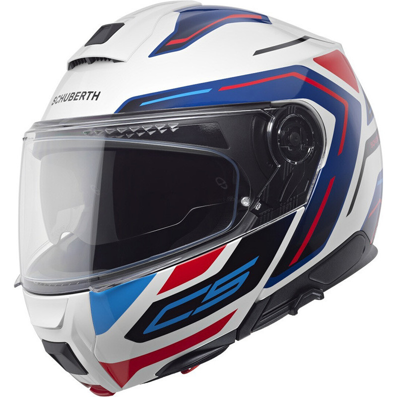 Casco Schuberth C5 Omega White Blue Red