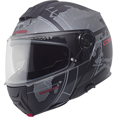 Casco Schuberth C5 Globe Black Grey Red