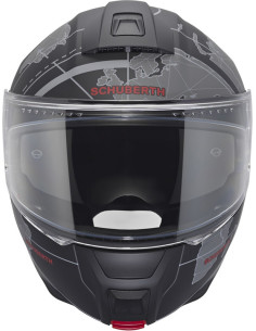 Casco Schuberth C5 Globe Black Grey Red 2