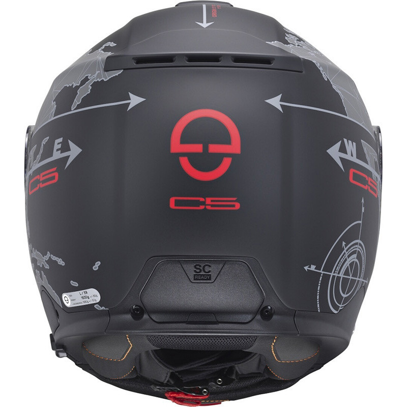 Casco Schuberth C5 Globe Black Grey Red