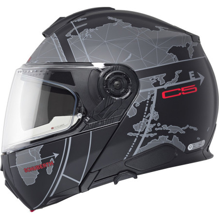 Casco Schuberth C5 Globe Black Grey Red