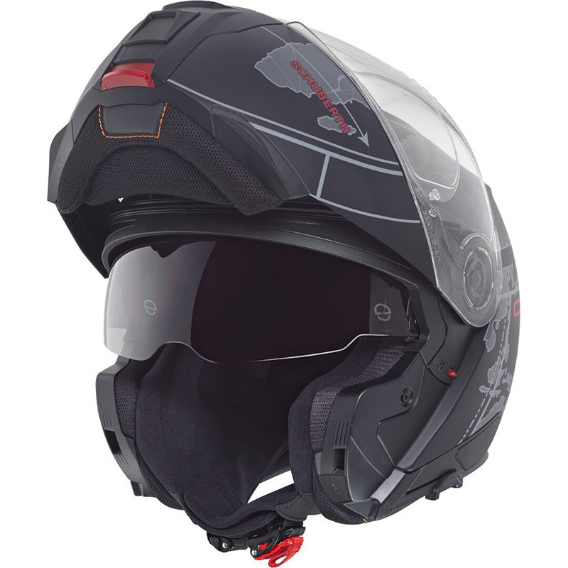 Casco Schuberth C5 Globe Black Grey Red