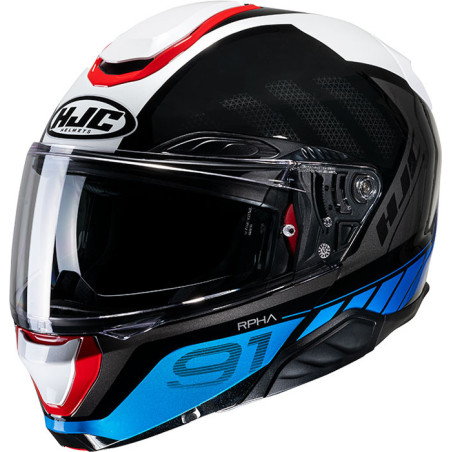 CASCO HJC RPHA 91 RAFINO WHITE BLUE RED MC21
