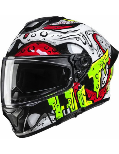 Casco HJC C71 Squeeze Red Yellow MC41