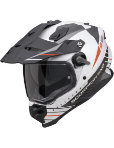 Casco Scorpion ADF-9000 Air Feat Matt White Red