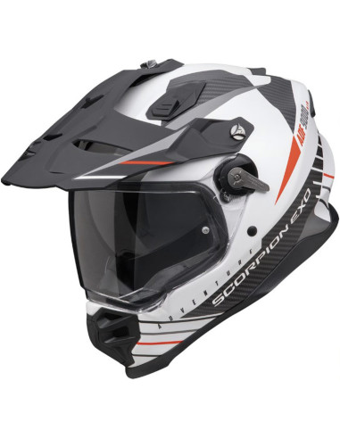 Casco Scorpion ADF-9000 Air Feat Matt White Red