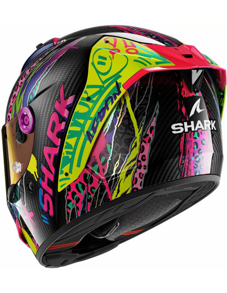 Casco Shark Aeron Fawn Carbon Violet Yellow DVY