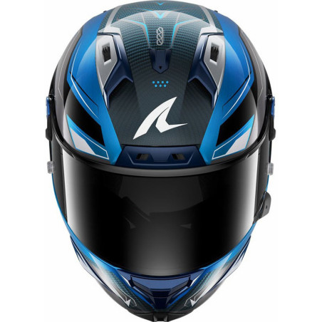 Casco Shark Aeron Mekarium Carbon Blue DBS