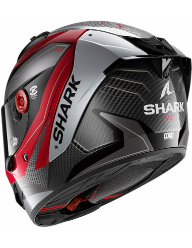 Casco Shark Aeron Mekarium Carbon Red DRS