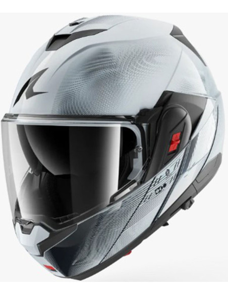 Casco Shark Oxo Speed-Tech Silver White Black SWK