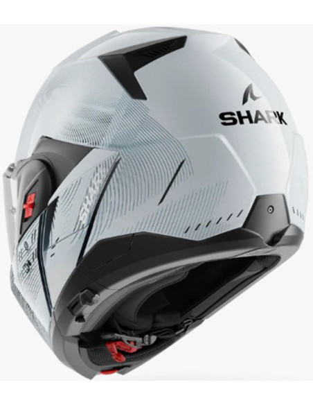 Casco Shark Oxo Speed-Tech Silver White Black SWK
