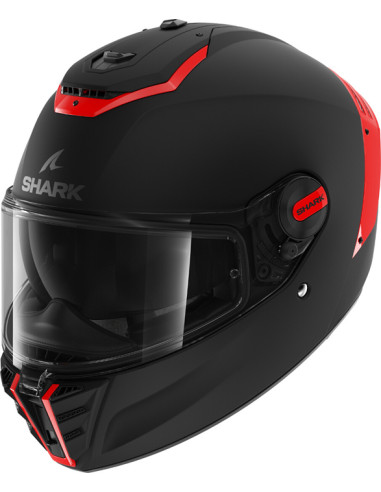 CASCO SHARK SPARTAN RS BLANK MATT BLACK ORANGE KOK