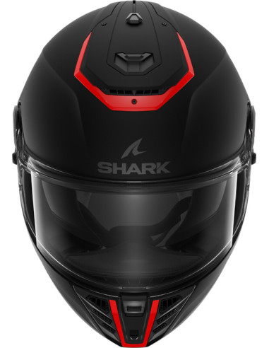 CASCO SHARK SPARTAN RS BLANK MATT BLACK ORANGE KOK