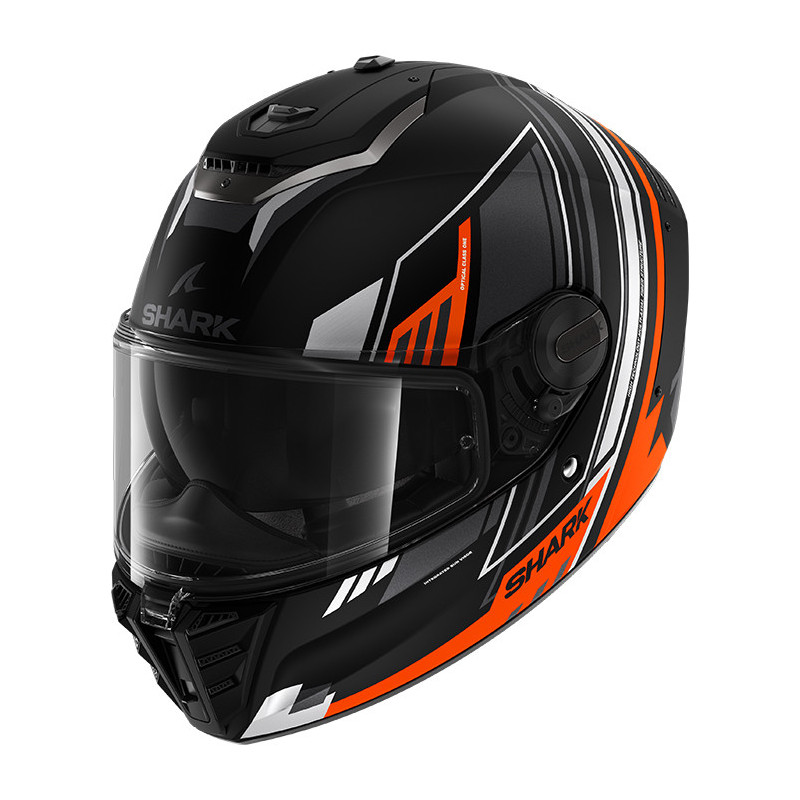 CASCO SHARK SPARTAN RS BYRHON MAT GREY ORANGE KOU