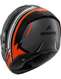 CASCO SHARK SPARTAN RS BYRHON MAT GREY ORANGE KOU 2