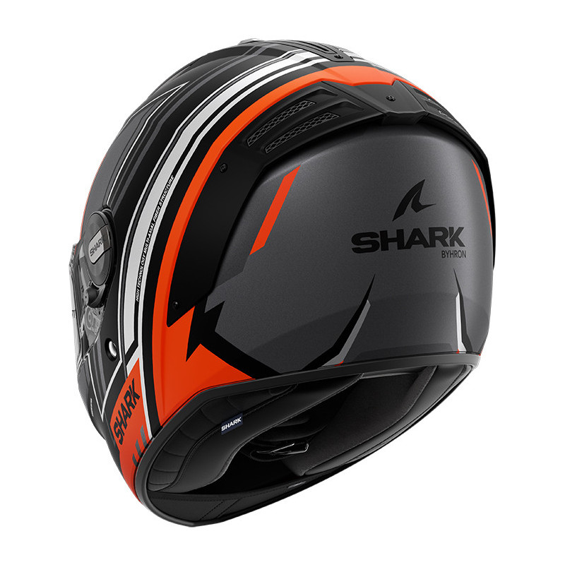 CASCO SHARK SPARTAN RS BYRHON MAT GREY ORANGE KOU