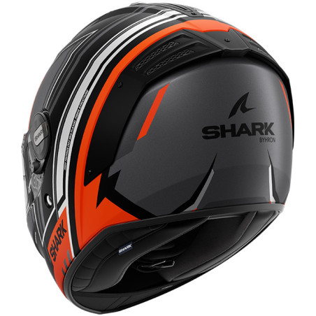 CASCO SHARK SPARTAN RS BYRHON MAT GREY ORANGE KOU