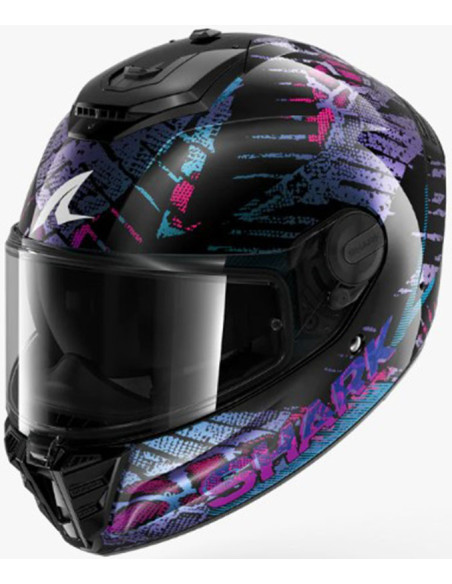 Casco Shark Spartan RS Reptaia Blue Glitter KBX