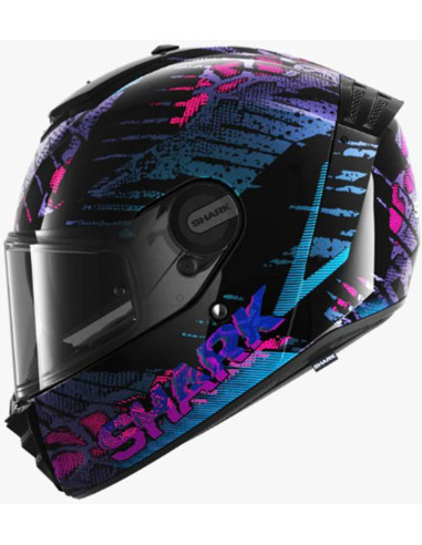 Casco Shark Spartan RS Reptaia Blue Glitter KBX