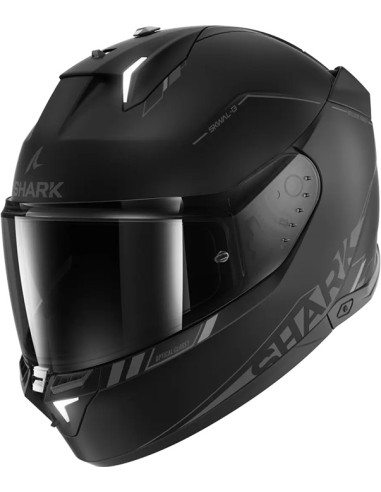 CASCO SHARK SKWAL i3 BLANK MATT BLACK KMA