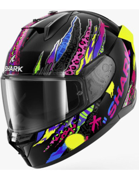 Casco Shark D-Skwal 3 Fawn Violet Yellow KVY