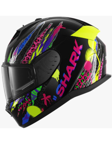 Casco Shark D-Skwal 3 Fawn Violet Yellow KVY