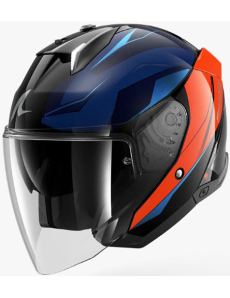 Casco Shark Skwal I3 Jet Mekarium Chrom Orange KUO