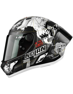 CASCO NOLAN X-804 RS CARBON C  CHECA WHITE 024