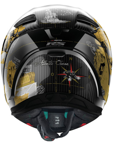 CASCO NOLAN X-804 RS CARBON C  CHECA GOLD 025