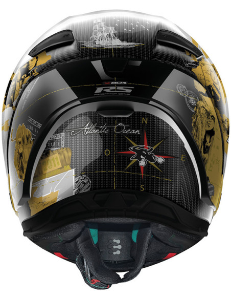 CASCO NOLAN X-804 RS CARBON C  CHECA GOLD 025