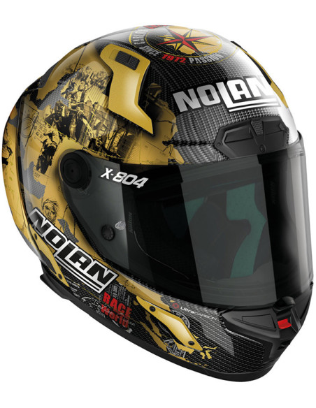 CASCO NOLAN X-804 RS CARBON C  CHECA GOLD 025