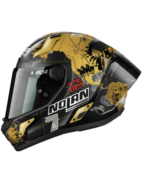 CASCO NOLAN X-804 RS CARBON C  CHECA GOLD 025