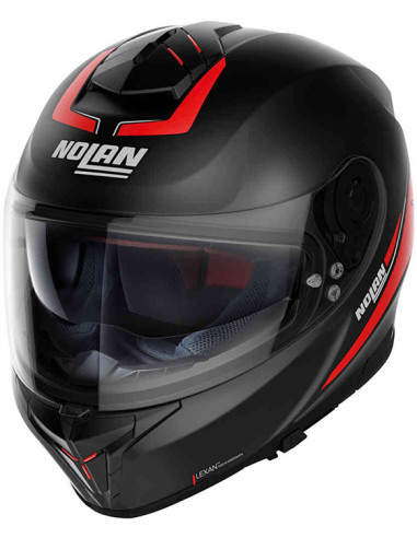 CASCO NOLAN N80-8 STAPLE BLACK / RED 054