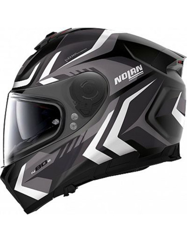 CASCO NOLAN N80-8 RUMBLE N-COM 58 BLACK / GREY