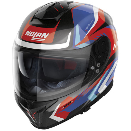 CASCO NOLAN N80-8 RUMBLE N-COM 62 BLUE / RED