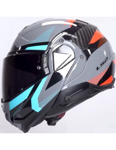 Casco LS2 FF910 Advant II Triple Grey Blue Red 2