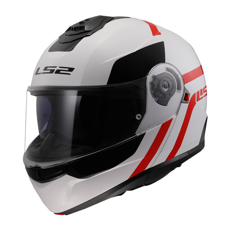 CASCO LS2 FF908 STROBE II AUTOX WHITE RED 06