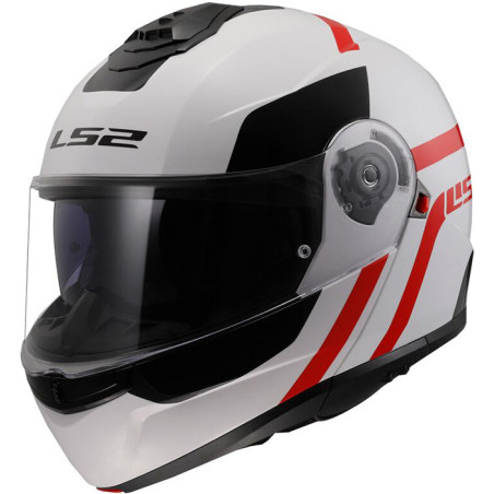 CASCO LS2 FF908 STROBE II AUTOX WHITE RED 06