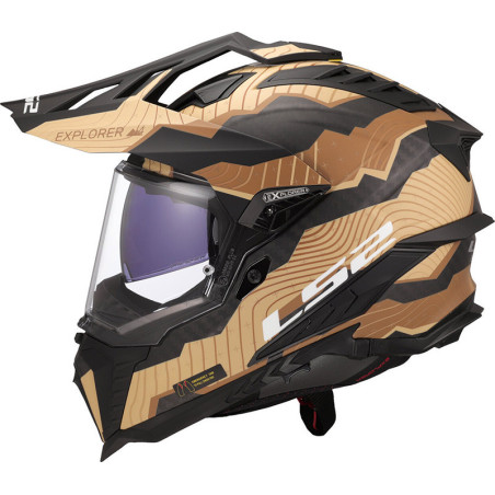 Casco LS2 MX701 Trick Carbon Matt Brown