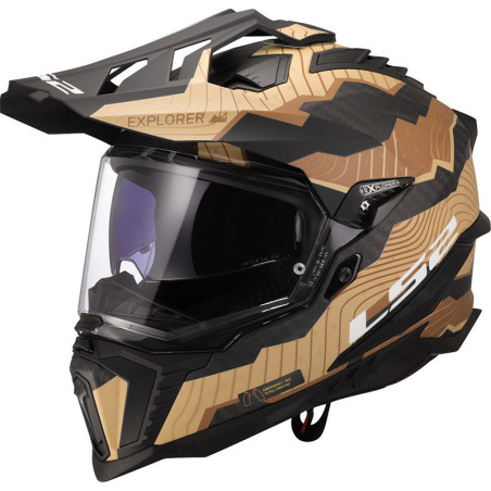Casco LS2 MX701 Trick Carbon Matt Brown