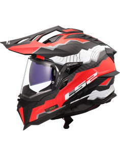 Casco LS2 MX701 Trick Carbon White Red
