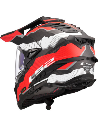 Casco LS2 MX701 Trick Carbon White Red