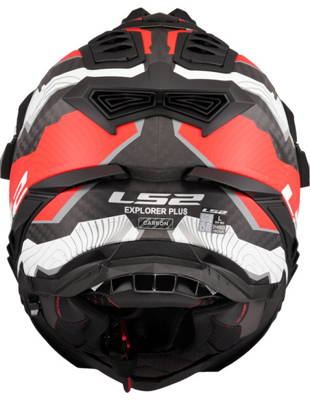 Casco LS2 MX701 Trick Carbon White Red