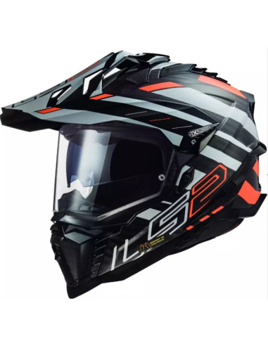 CASCO LS2 MX701 EXPLORER C 06 EDGE BLACK ORANGE